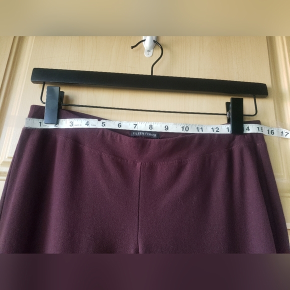 Eileen Fisher Deep Purple Pants Stretchy - Picture 5 of 7